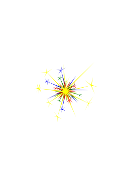 Radiant Burst of Colorful Starburst Sparkle Clipart Graphic Element