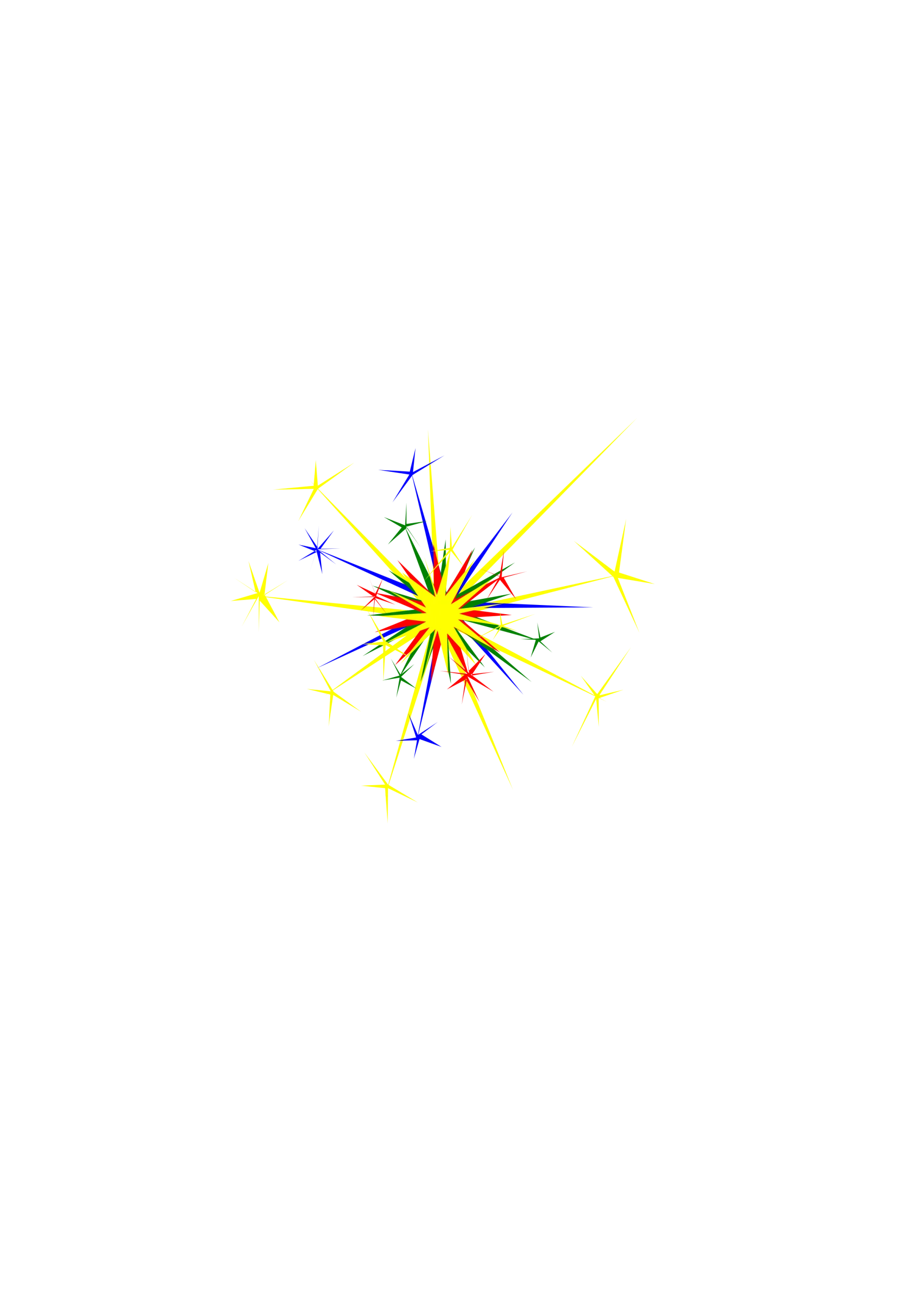 Radiant Burst of Colorful Starburst Sparkle Clipart Graphic Element
