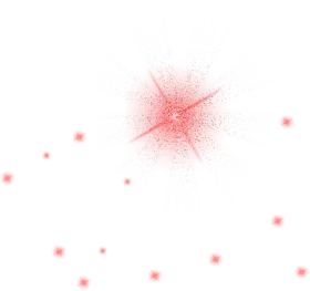Radiant Red Starburst Sparkle Clipart with Soft Glowing Dot Accents