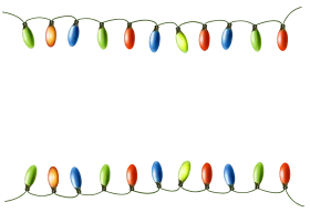 Festive Christmas Light String Clipart - Colorful Holiday Decoration Illustration