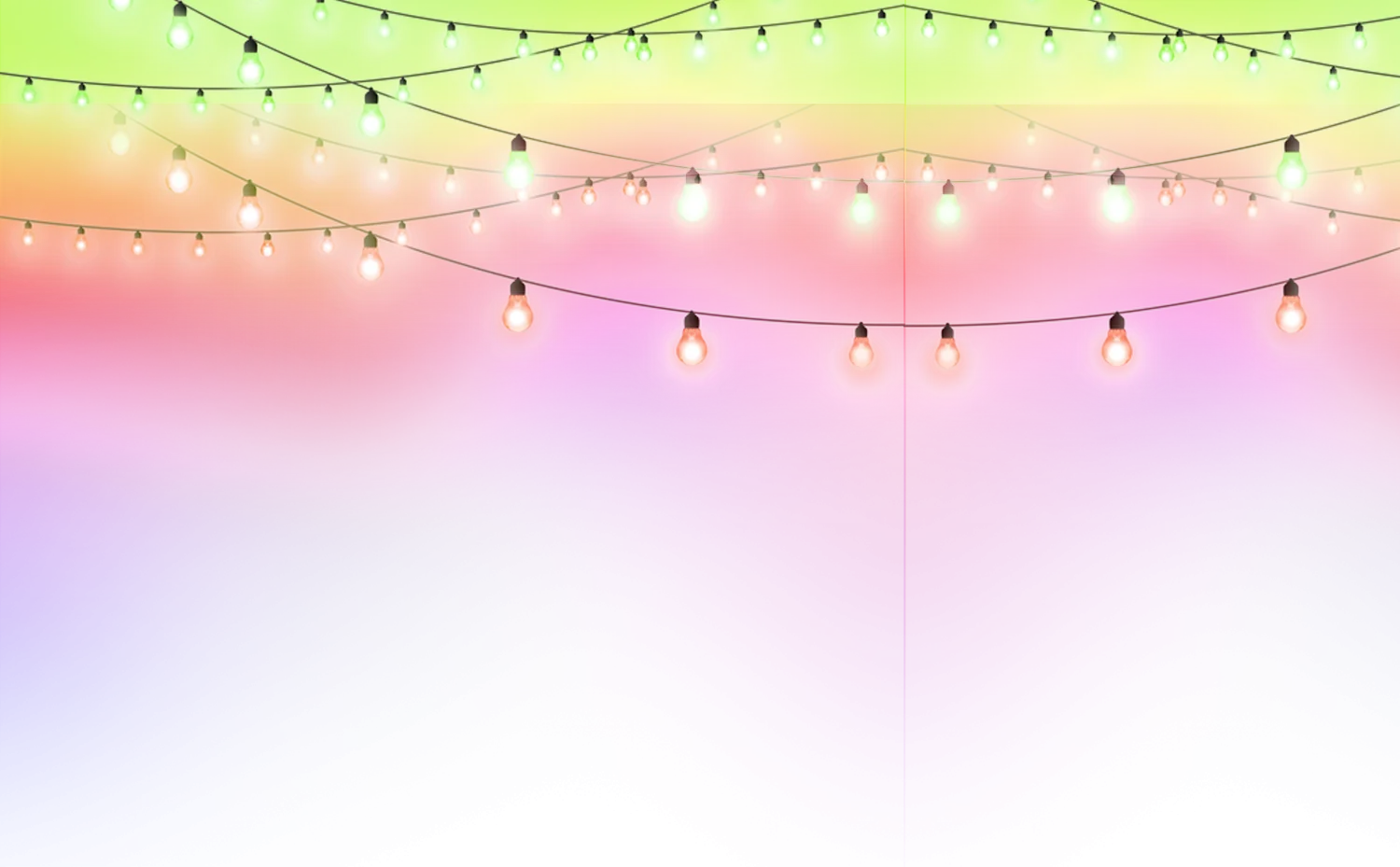 Enchanting Pastel Christmas Lights Clipart - Soft Festive Illumination Backdrop