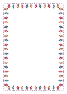 Festive Christmas Lights Border Clipart: Cheerful Holiday Illumination Frame