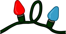 Festive Christmas Lights Clipart: Classic Bulb String Illustration