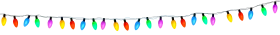 Festive String of Colorful Christmas Lights Clipart Decoration
