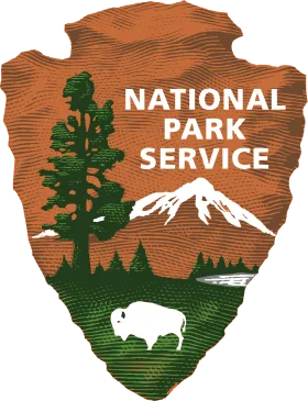 National Park Service Official Emblem Clipart with Scenic Wilderness Landscape