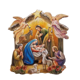 Serene Nativity Scene Clipart Depicting the Holy Birth of Jesus Christ