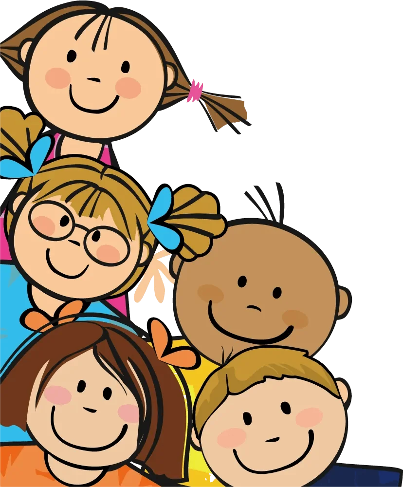 Cheerful Diversity Celebration: Cartoon Children Clipart Illustration of Friendship