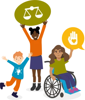 Diverse Children's Rights and Inclusivity Empowerment Clipart Illustration