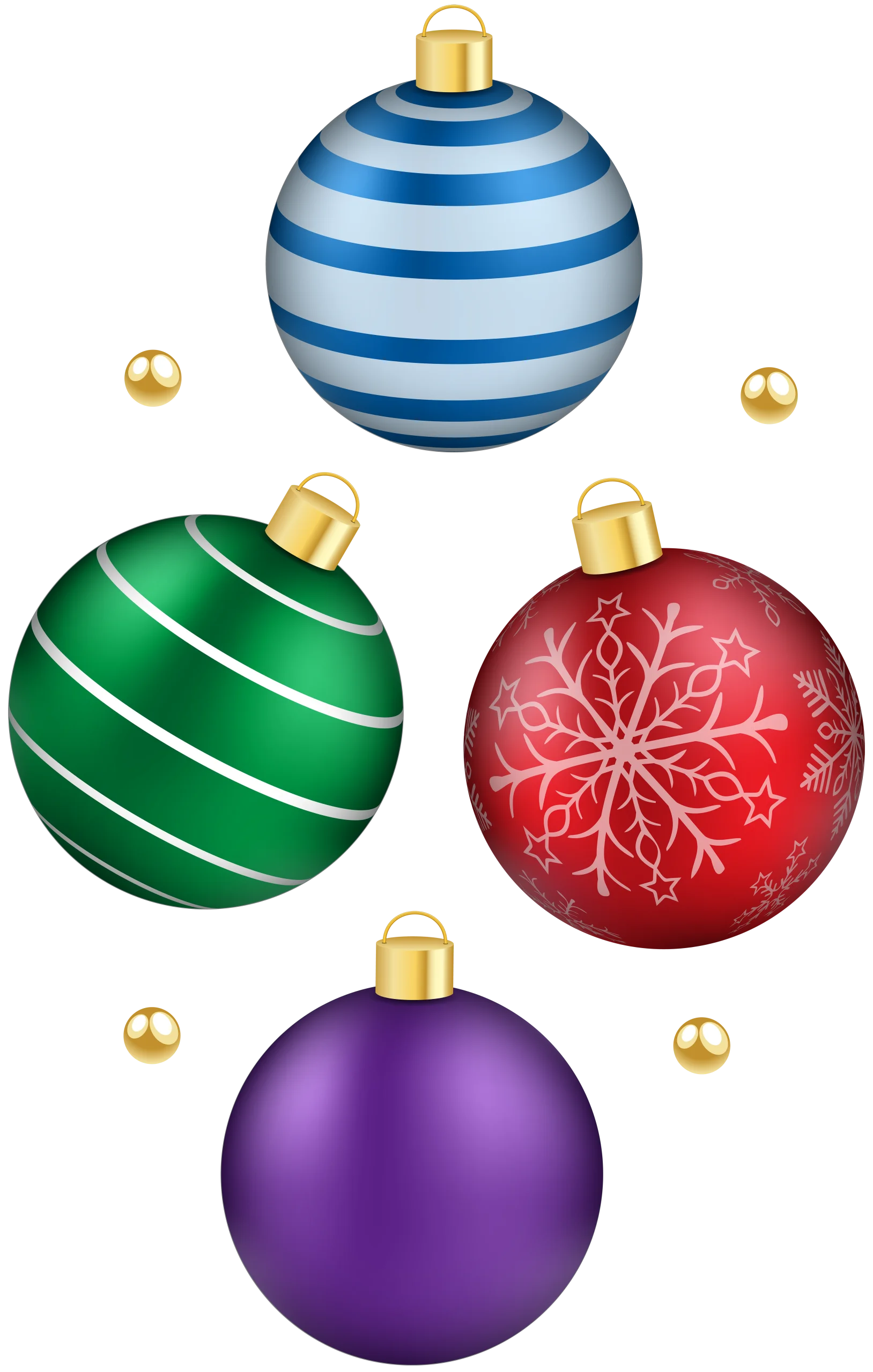 Festive Christmas Ornaments Clipart Collection - Colorful Holiday Decorations