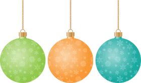 Festive Watercolor Christmas Ornament Clipart - Soft Pastel Holiday Decorations