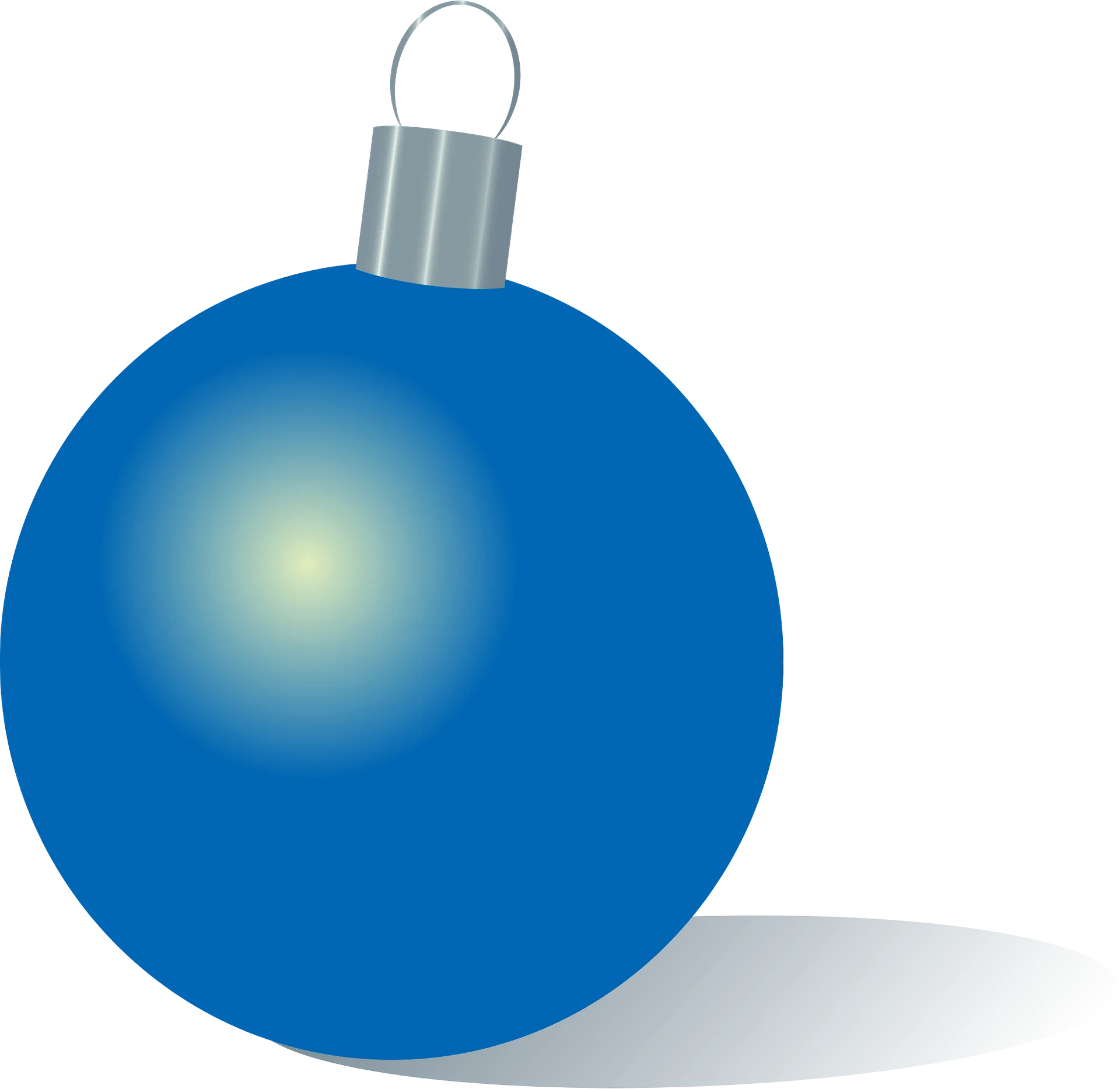 Serene Blue Christmas Ornament Clipart - Festive Holiday Decoration Design