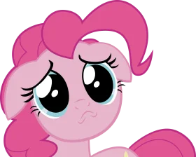 Adorable Pink Pony Clipart with Heartwarming Puppy-Dog Eyes and Gentle Expression