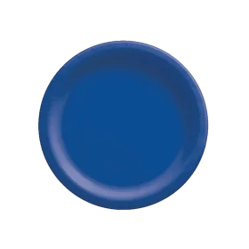 Elegant Royal Blue Ceramic Plate Clipart - Simple Minimalist Design
