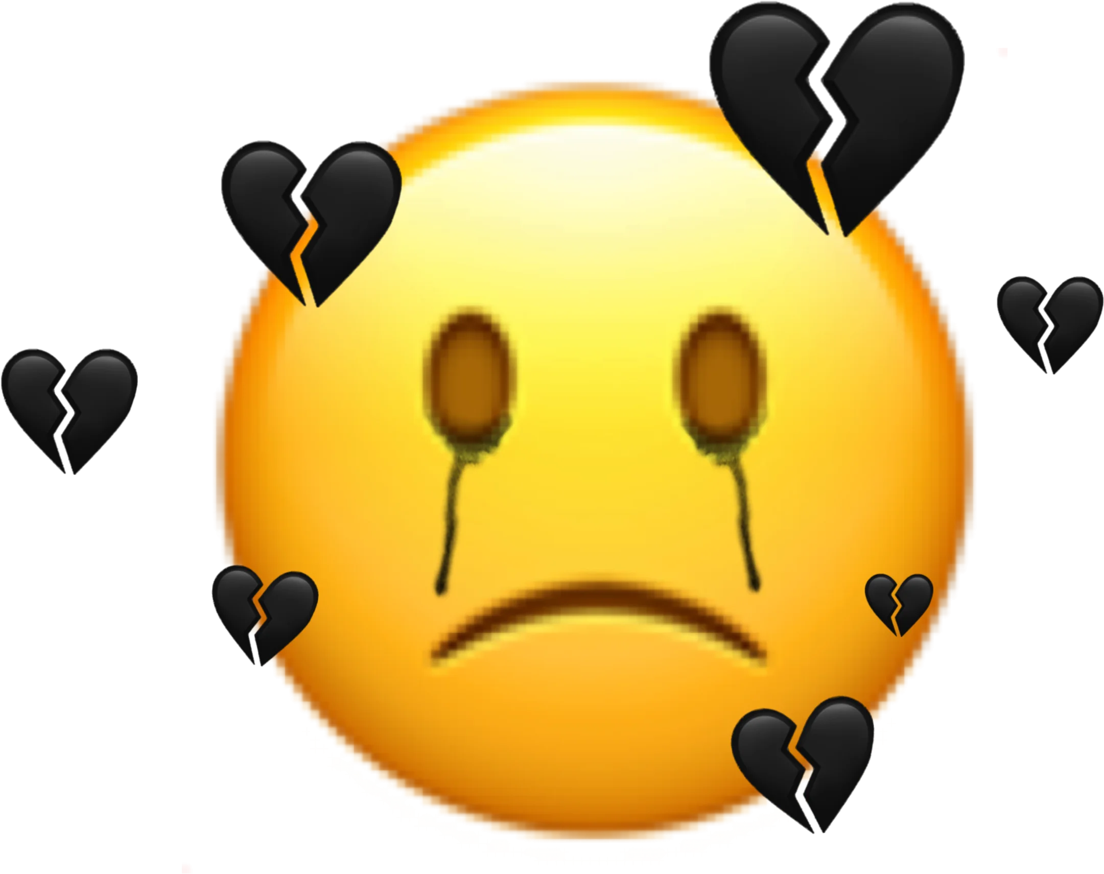 Heartbroken Emoji Clipart: Melancholy Digital Expression of Emotional Distress