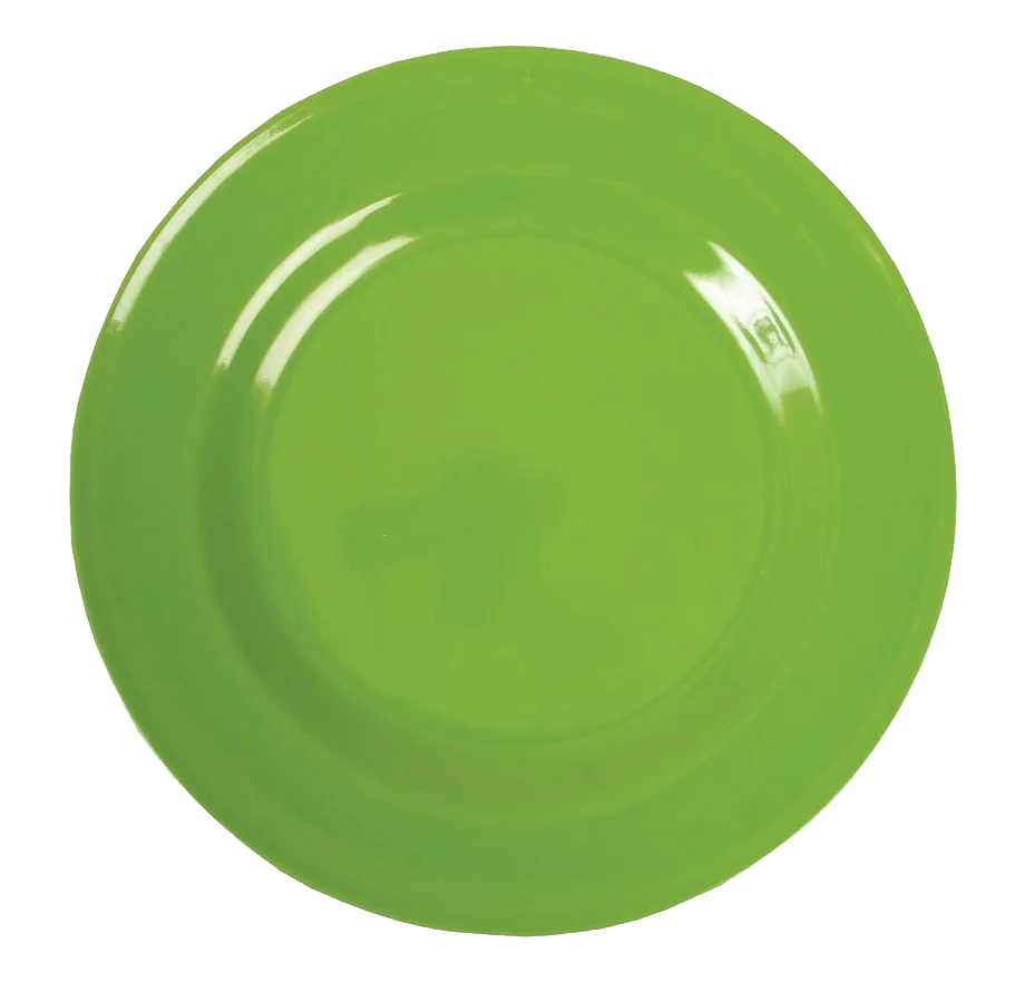 Lime Green Ceramic Plate Clipart - Simple Minimalist Kitchen Design Element