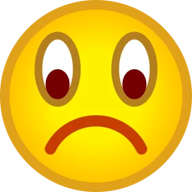 Melancholy Yellow Sad Face Emoji Clipart Expressing Emotional Distress