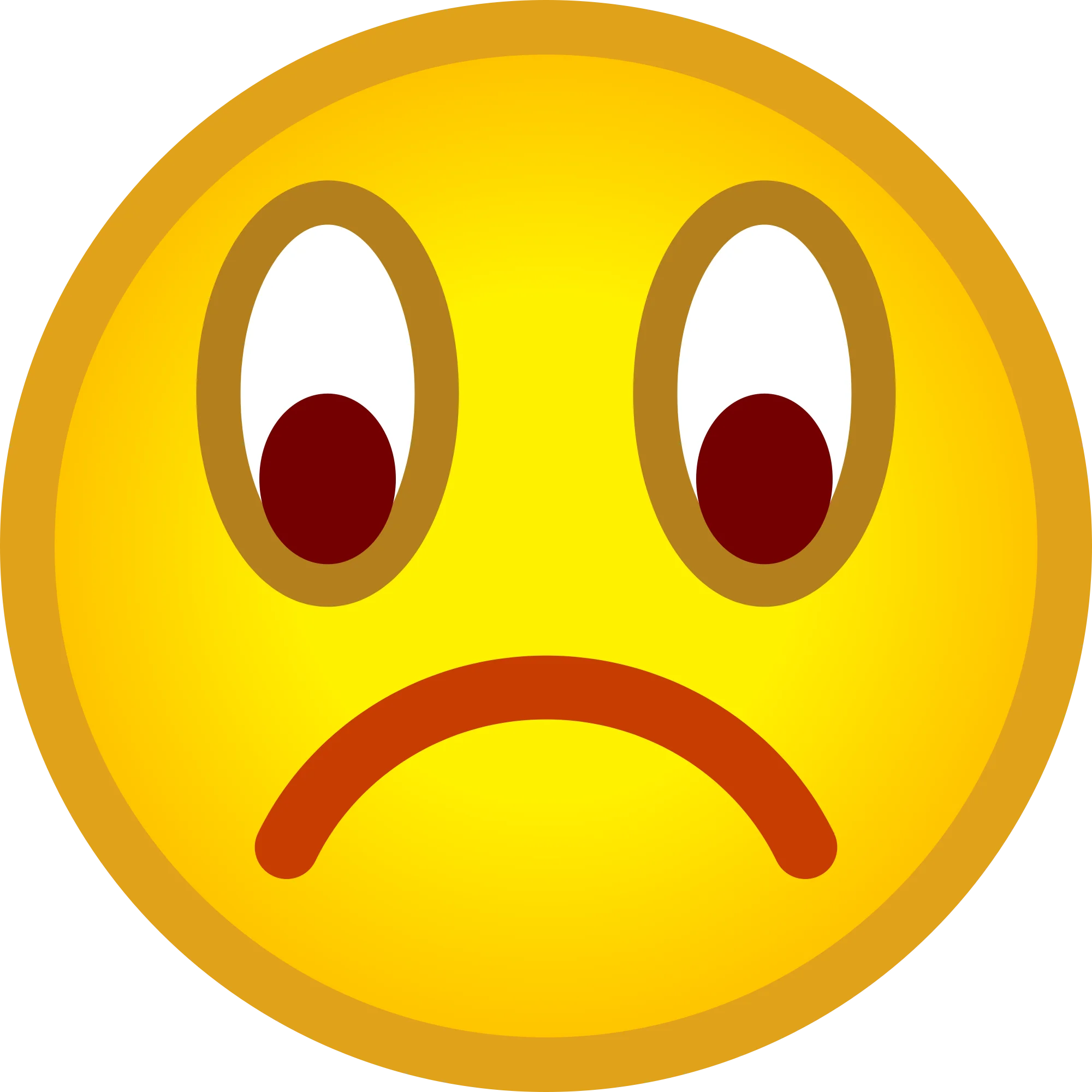 Melancholy Yellow Sad Face Emoji Clipart Expressing Emotional Distress
