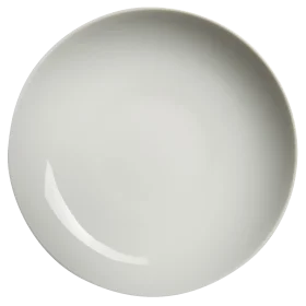 Minimalist Ceramic White Plate Clipart - Clean Simple Elegant Tableware Illustration