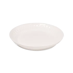 Simple White Ceramic Clearing Plate Clipart - Minimalist Kitchen Tableware Illustration