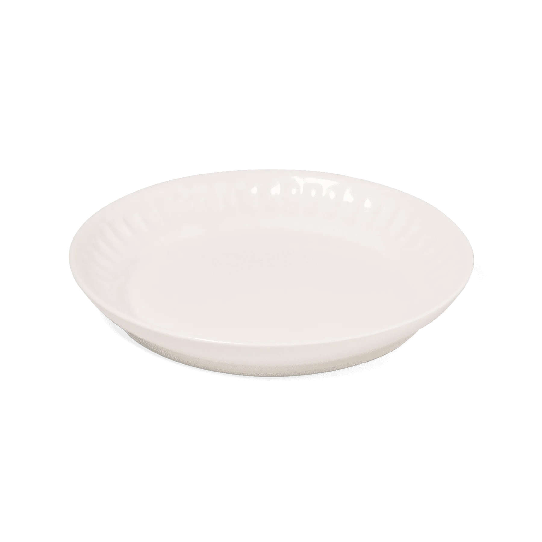 Simple White Ceramic Clearing Plate Clipart - Minimalist Kitchen Tableware Illustration