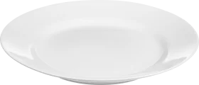 Simple White Ceramic Dinner Plate Clipart - Minimalist Kitchen Serving Essentials
