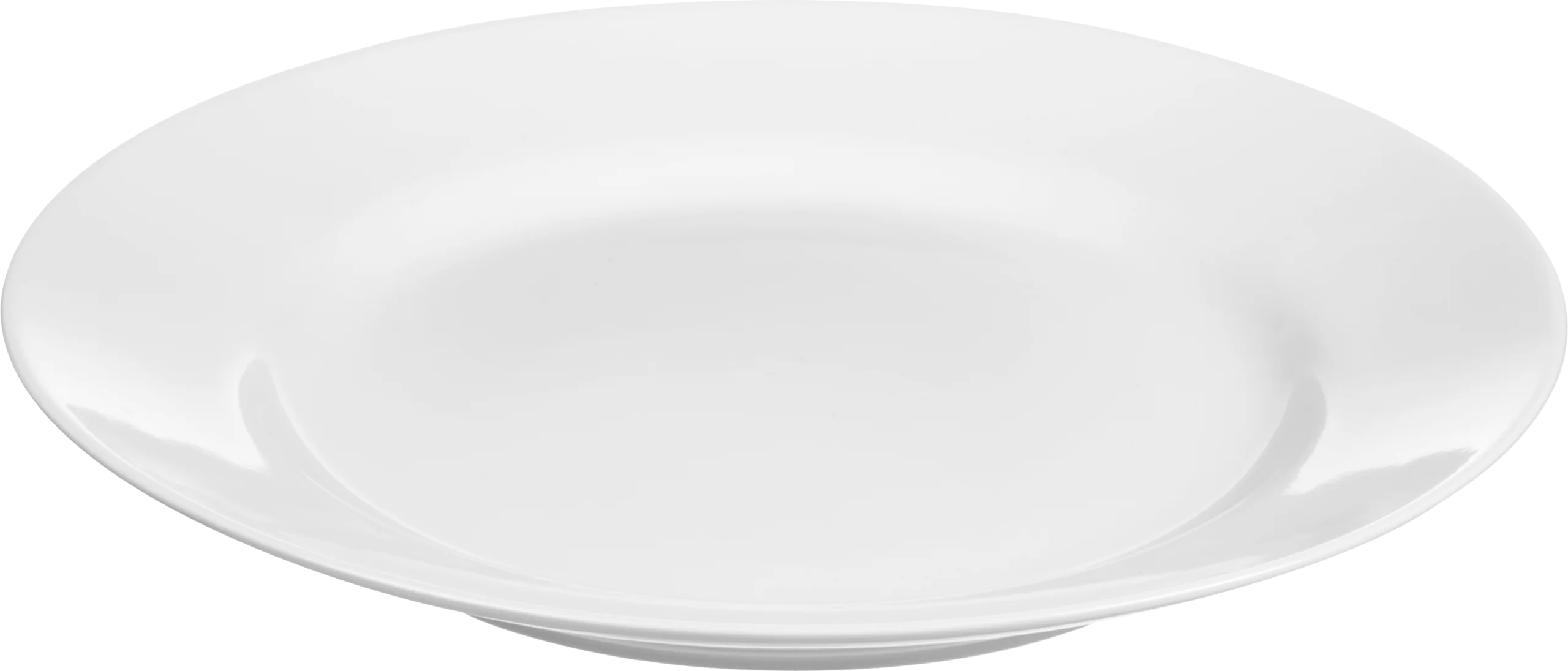 Simple White Ceramic Dinner Plate Clipart - Minimalist Kitchen Serving Essentials