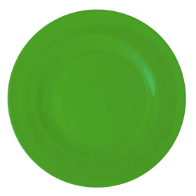 Solid Lime Green Round Ceramic Plate Clipart Simple Design
