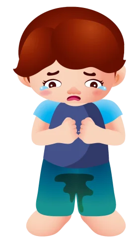 Tearful Young Boy Expressing Emotional Distress in Cute Cartoon Clipart Style