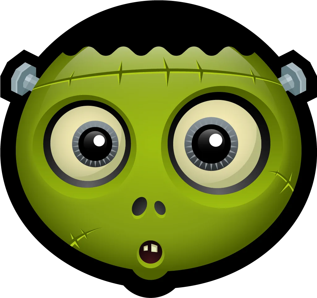 Adorable Frankenstein Monster Cartoon Clipart with Cute Bulging Eyes