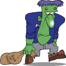 Comical Frankenstein Monster Clipart: A Quirky Halloween Character Illustration