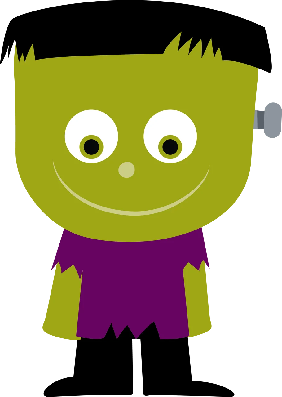 Cute and Playful Frankenstein Monster Cartoon Clipart Design for Kids