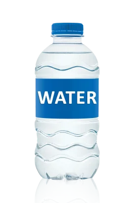 Crystal Clear Water Bottle Clipart Illustration for Hydration Design