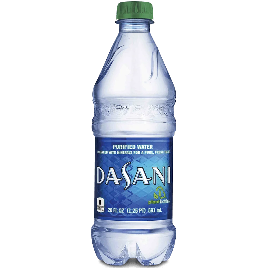 Dasani Purified Water Bottle Clipart: Crystal Clear Hydration Graphic Design