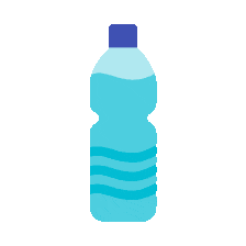 Refreshing Blue Aqua Bottle Clipart: Hydration Graphic Design Element