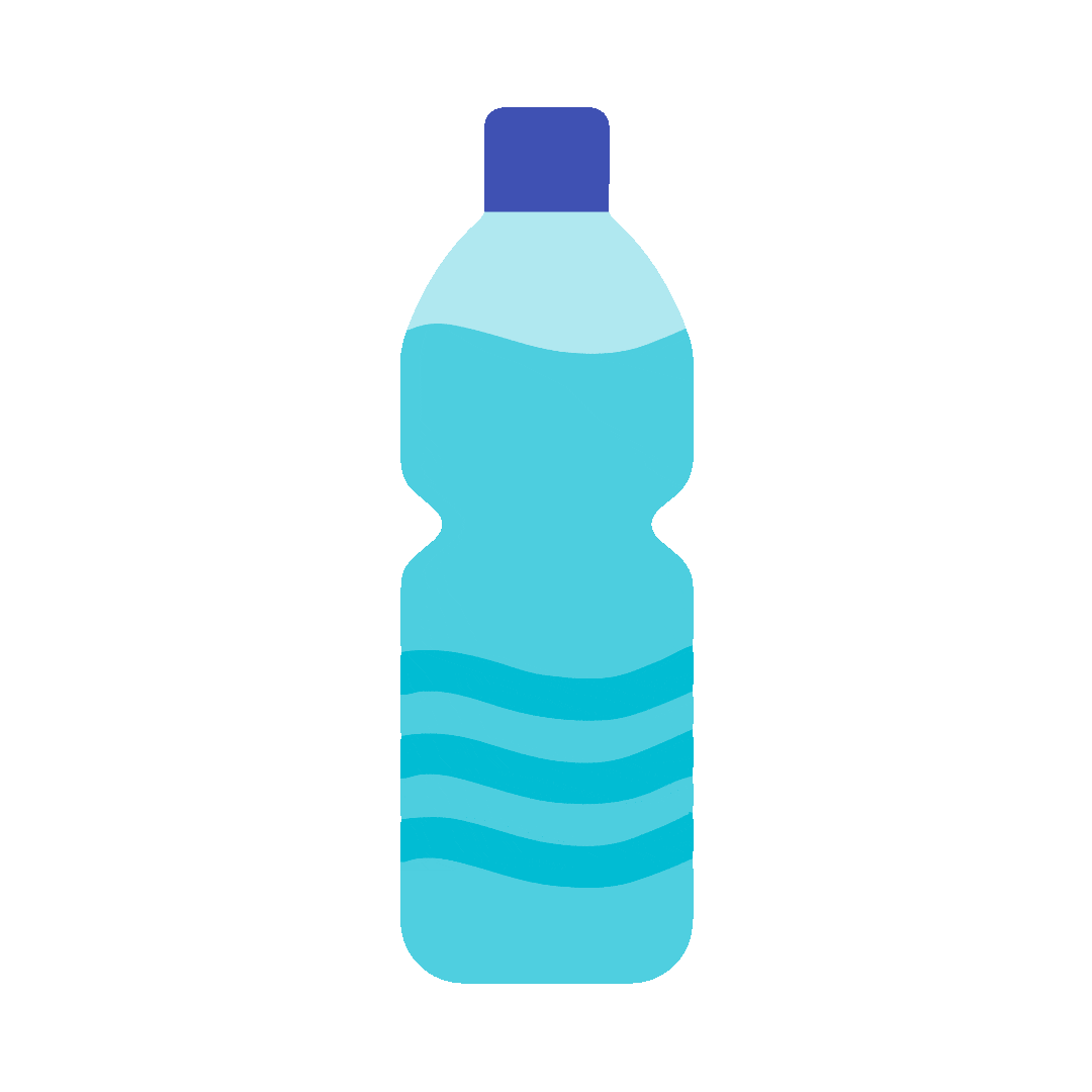 Refreshing Blue Aqua Bottle Clipart: Hydration Graphic Design Element