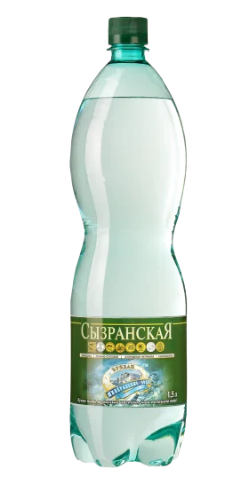 Svetlogorsk Natural Mineral Water Bottle Clipart Design with Soft Green Palette