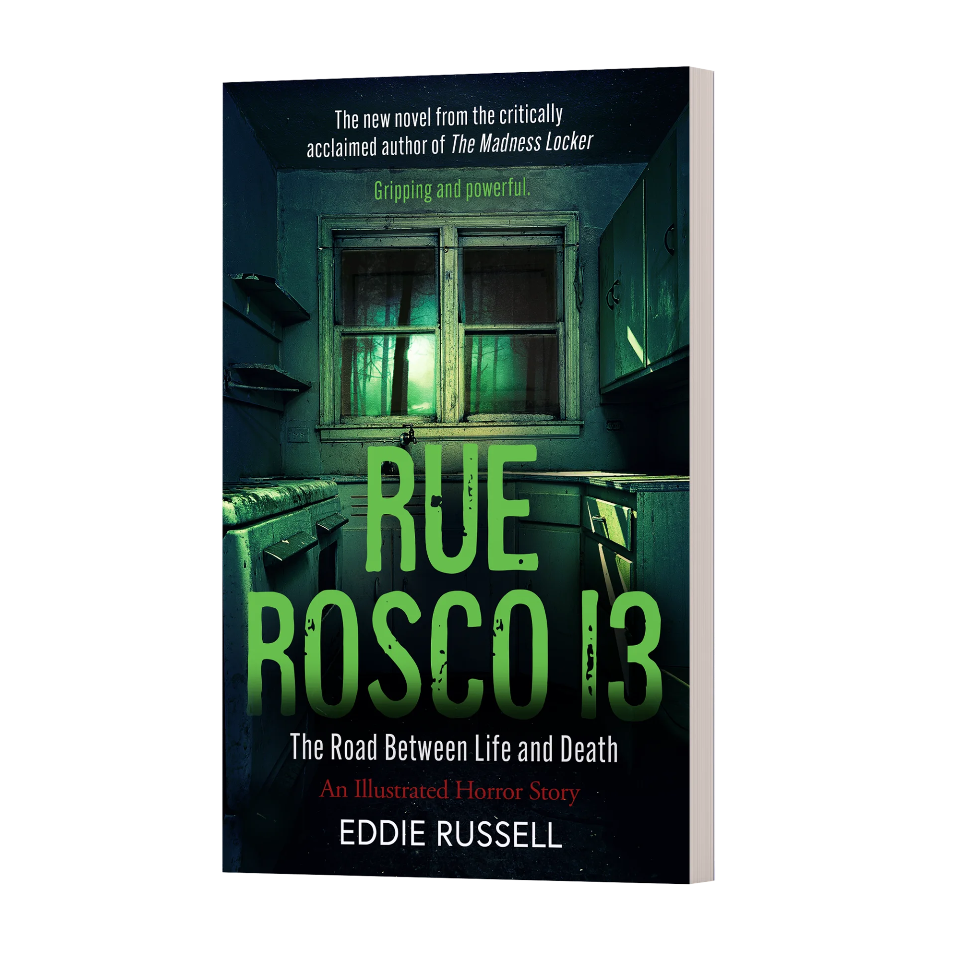 Dramatic Noir Book Cover Clipart: Mysterious 'Rue Boscol3' Thriller Artwork Design