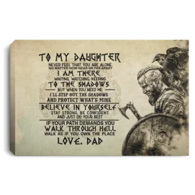 Emotional Father-Daughter Bond Warrior Clipart Motivational Canvas Art