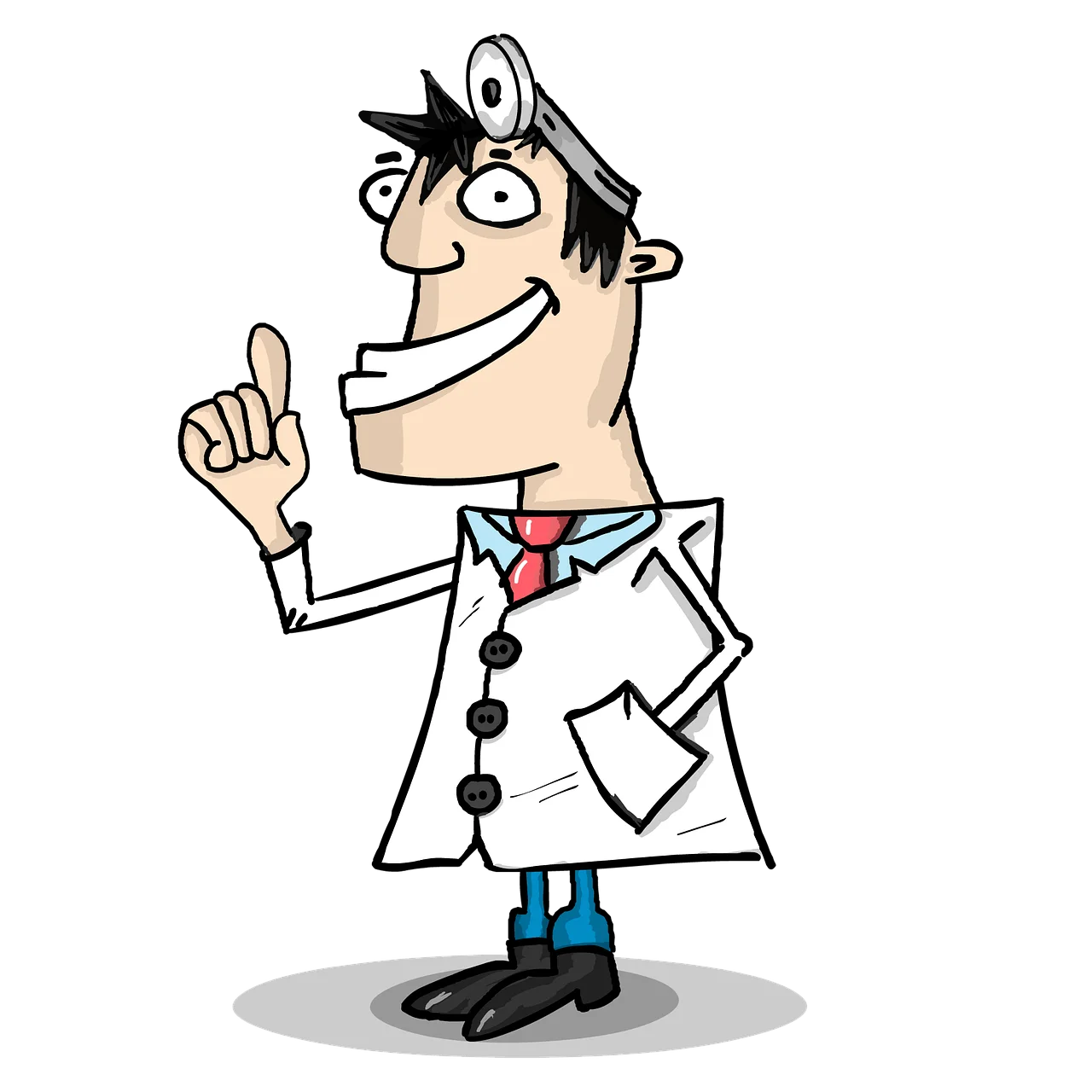 Cheerful Dentist Professional Cartoon Character Clipart Illustration Design