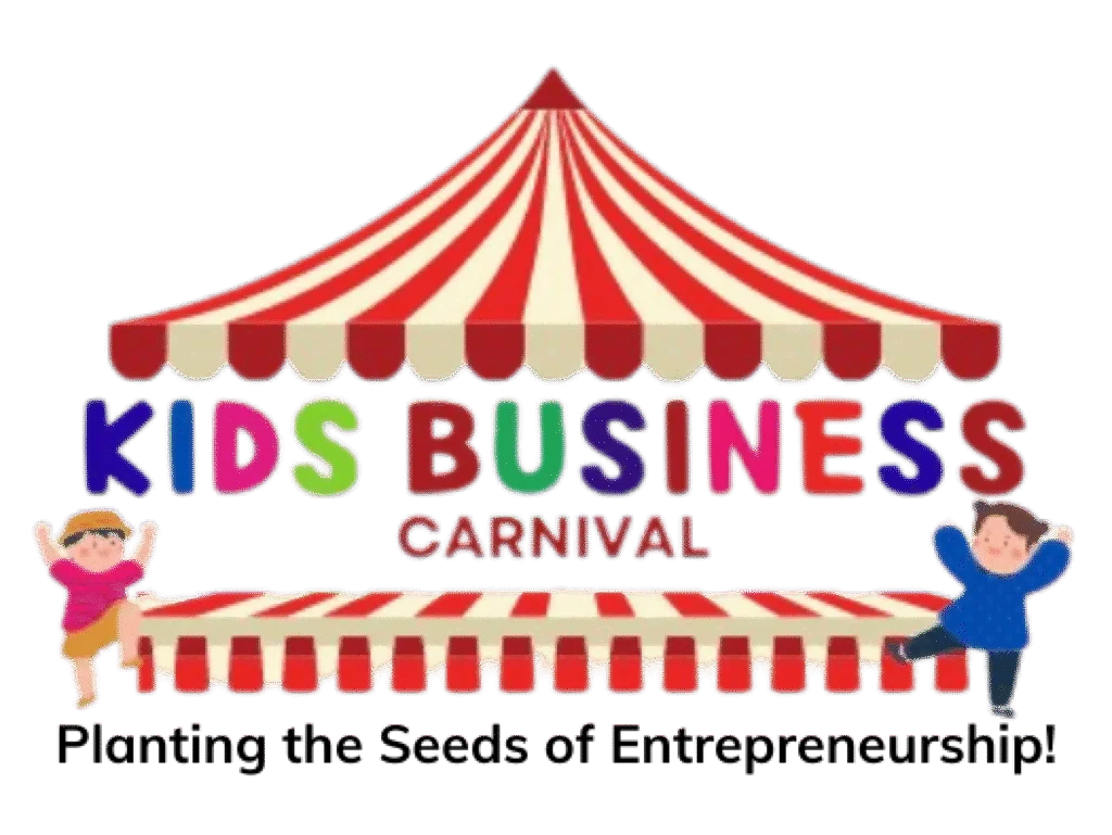 Colorful Kids Business Carnival Clipart: Entrepreneurship Learning Adventure