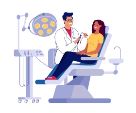 Professional Dental Checkup Clipart Scene with Modern Medical Equipment