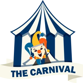 Whimsical Circus Carnival Clipart Design with Playful Jester Character