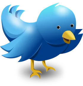 Adorable Blue Twitter Bird Clipart with Cheerful Cartoon Style Design