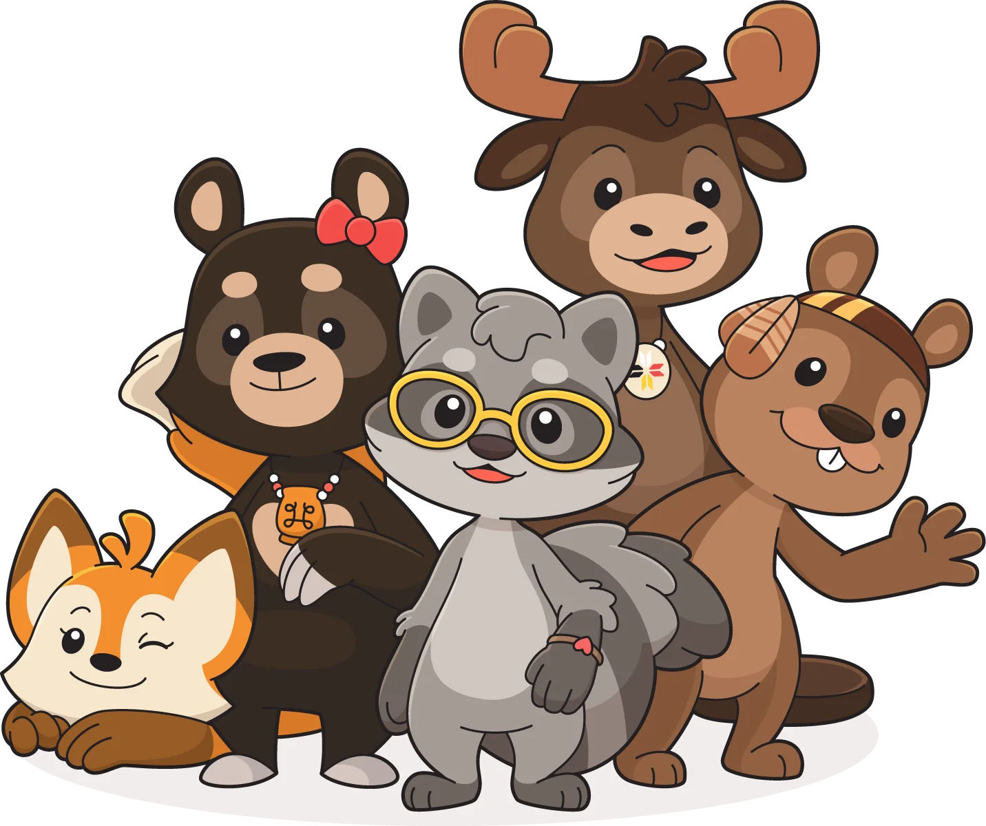 Adorable Woodland Creature Clipart Collection: Charming Animal Friends Ensemble
