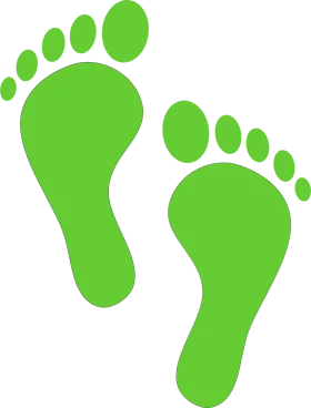 Eco-Friendly Green Footprint Clipart Symbolizing Environmental Awareness