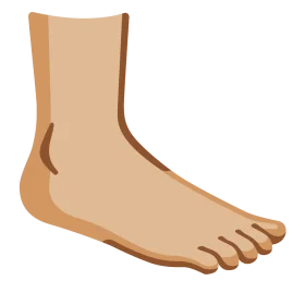 Minimalist Human Foot Anatomy Illustration Clipart with Soft Color Palette