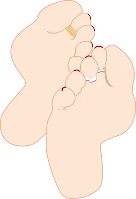 Soft Pastel Baby Feet Clipart Illustration with Delicate Details