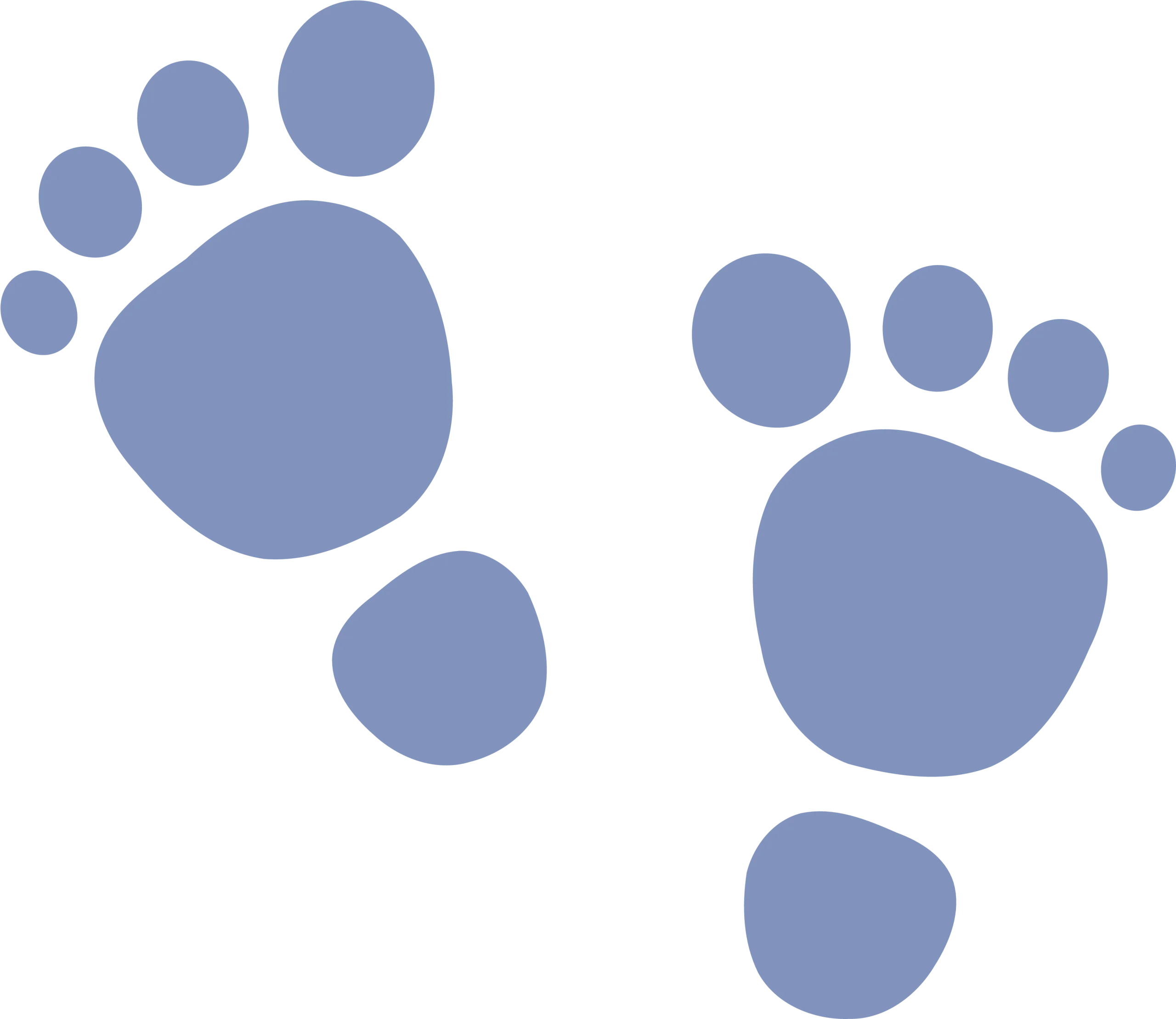 Whimsical Blue Baby Feet Clipart - Adorable Newborn Footprint Design