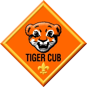 Adorable Tiger Cub Scout Emblem Clipart with Fleur-de-lis Symbol