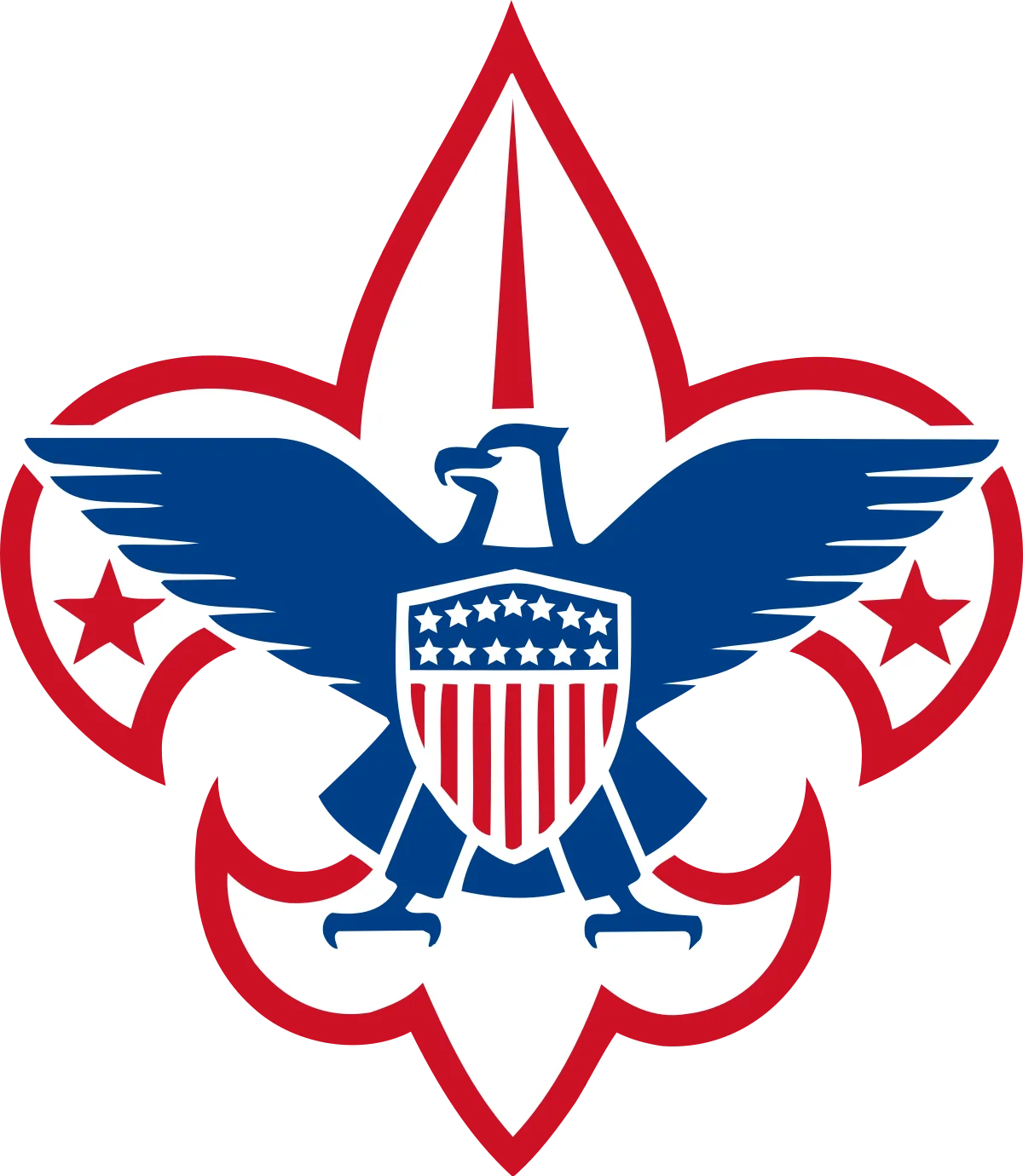 Boy Scouts of America Official Emblem Patriotic Eagle Shield Clipart Design
